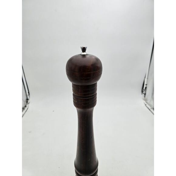 Vintage Mr. Dudley Wood Pepper Grinder Mill 13" tall. MCM - Picture 6 of 8